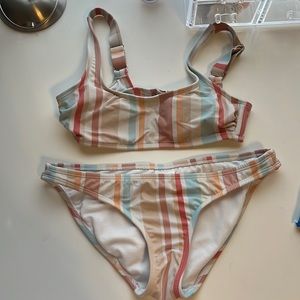 womens stripped bikini set